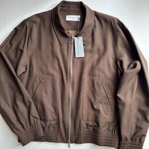 Officine Générale Marlow Fresco Wool Jacket - Cocoa - XXL (NWT)